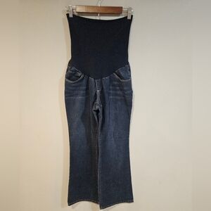 Indigo blue maternity jeans